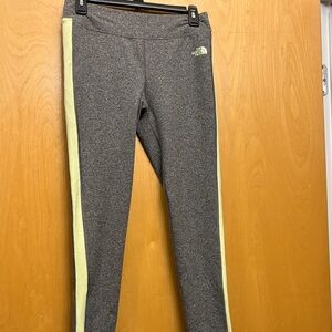 The North Face Gray Leggings with green Accents